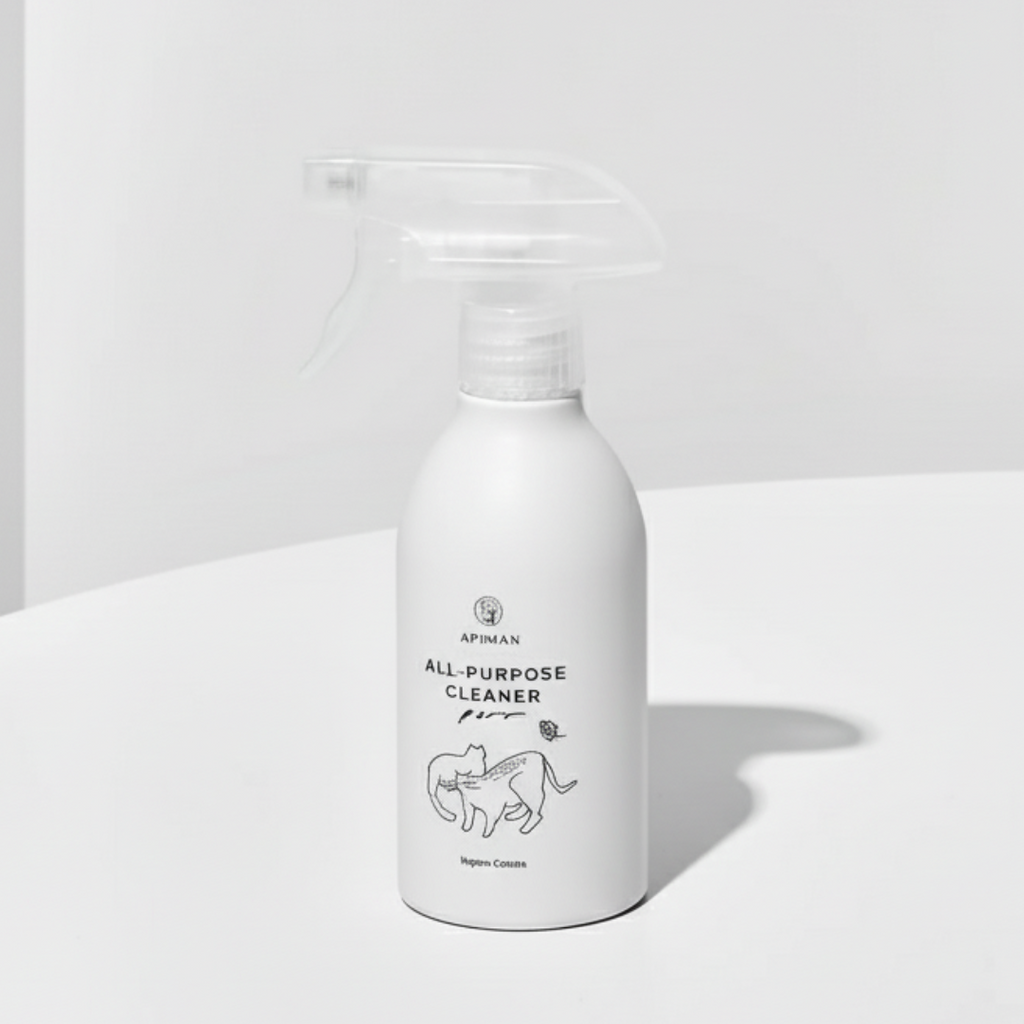 Pet-safe non-toxic all-purpose cleaner infused with catnip oil to calm cats and repel bugs