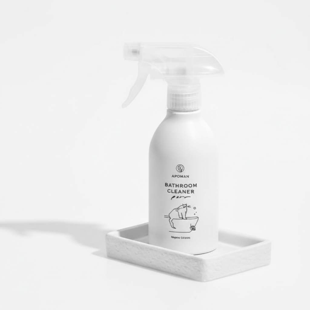 Pet-safe non-toxic bathroom cleaner infused with catnip oil to calm cats and repel bugs