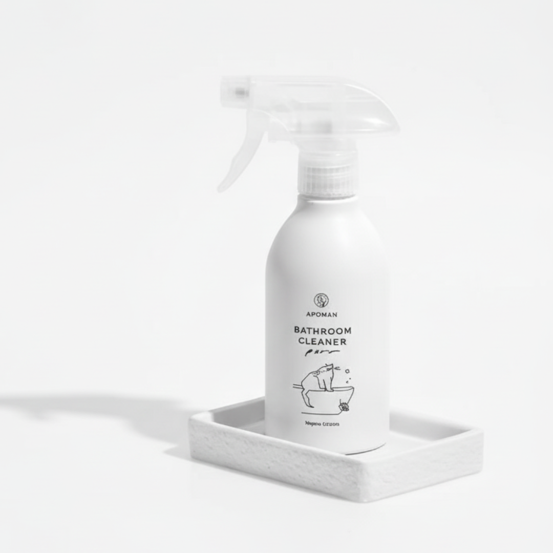 Pet-safe non-toxic bathroom cleaner infused with catnip oil to calm cats and repel bugs