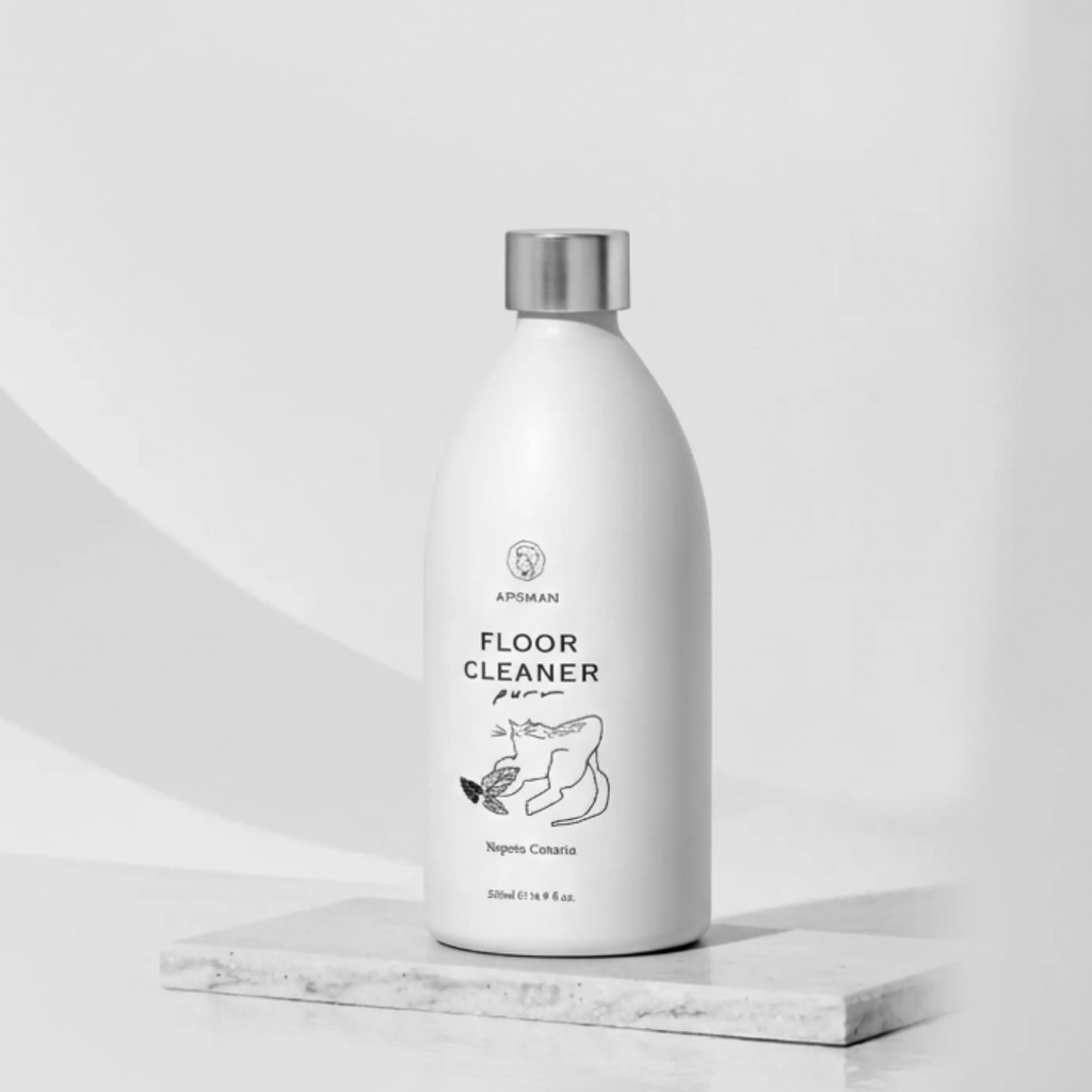 Pet-safe non-toxic floor cleaner infused with catnip oil to calm cats and repel bugs