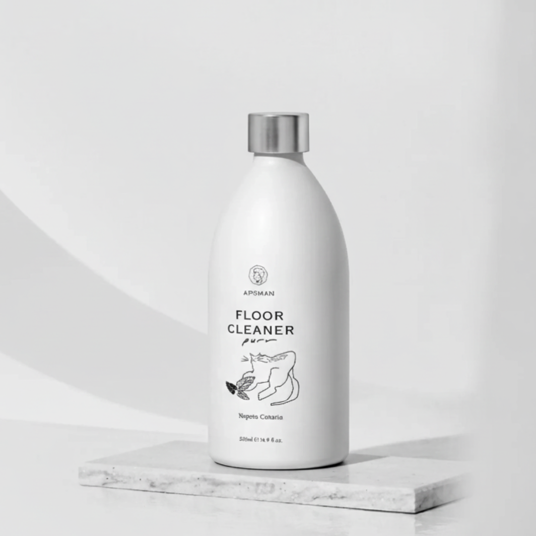 Pet-safe non-toxic floor cleaner infused with catnip oil to calm cats and repel bugs