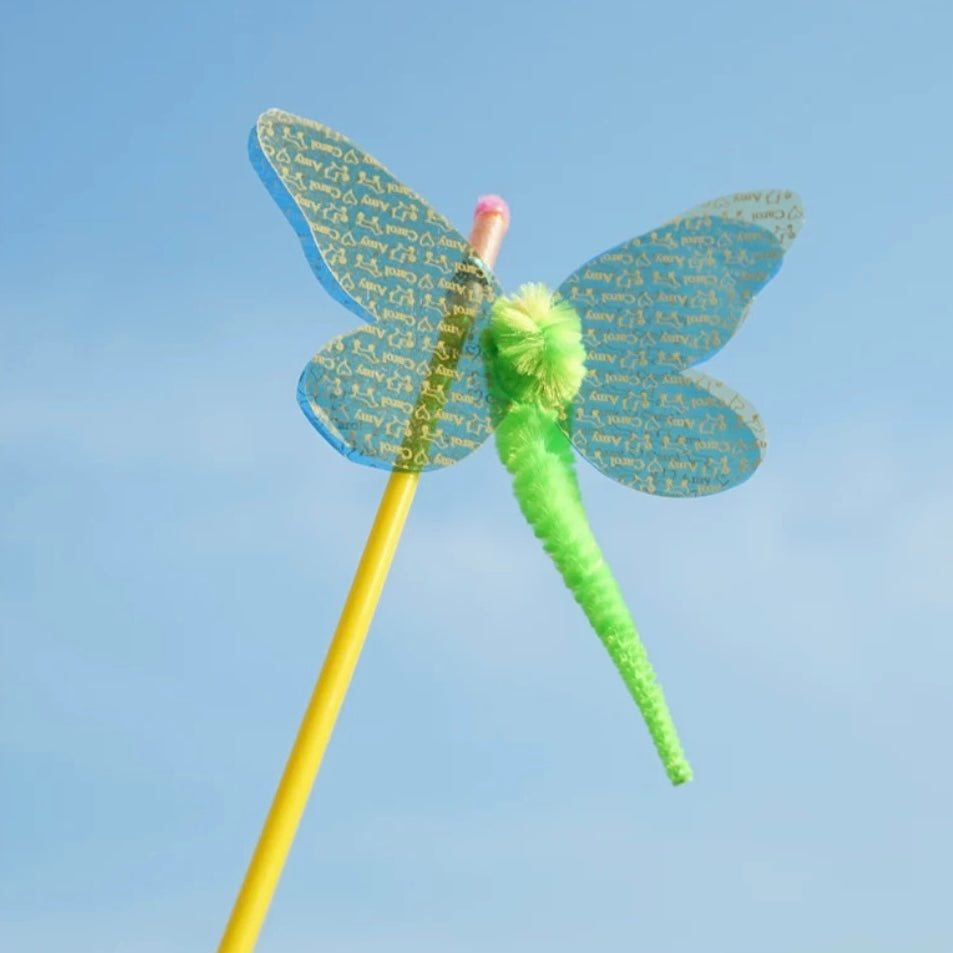 Feather & Foil cat teaser wand with natural feathers and gold handle — interactive play toy for cats