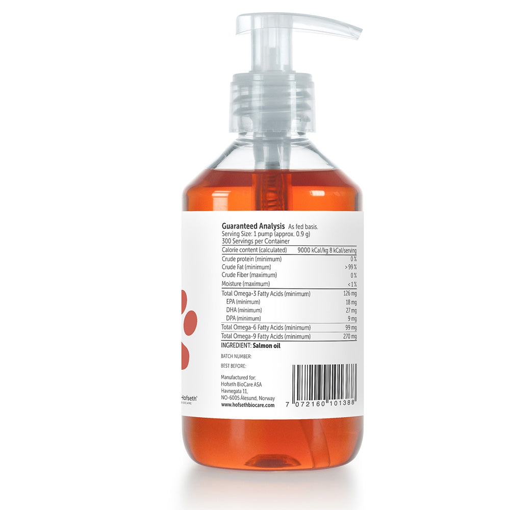 Brilliant 100% salmon oil for pets — pure, natural omega-rich supplement made from human-grade Atlantic salmon