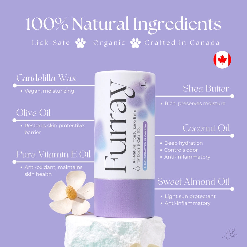 Furray all-natural moisturizing pet balm — pet-safe formula made with natural ingredients