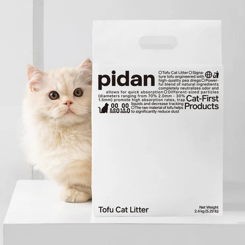 Pidan tofu cat litter — low-dust unscented natural litter for cats