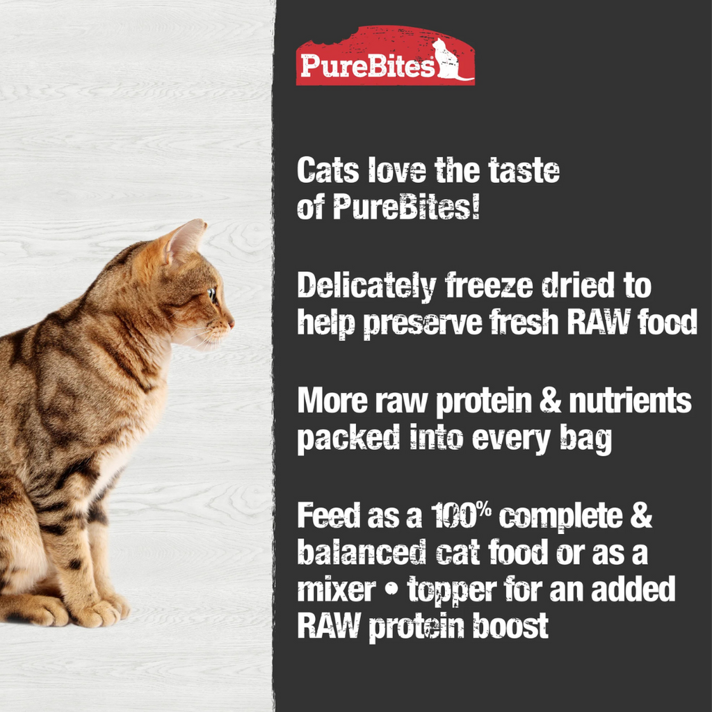 PureBites chicken raw freeze-dried cat food — single-protein, high-protein natural recipe made from human-grade meat