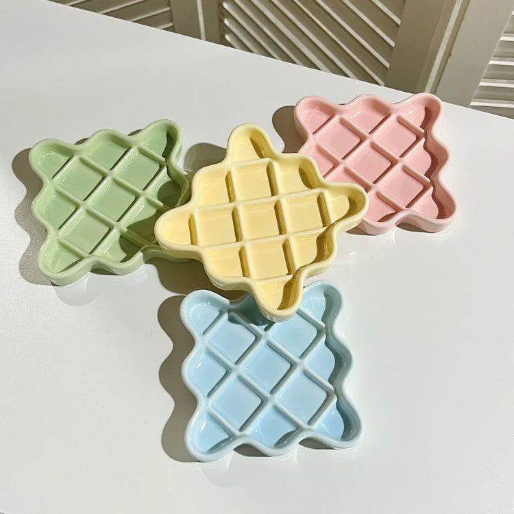 Ceramic slow feeder for pets —  helps cats and dogs eat slowly